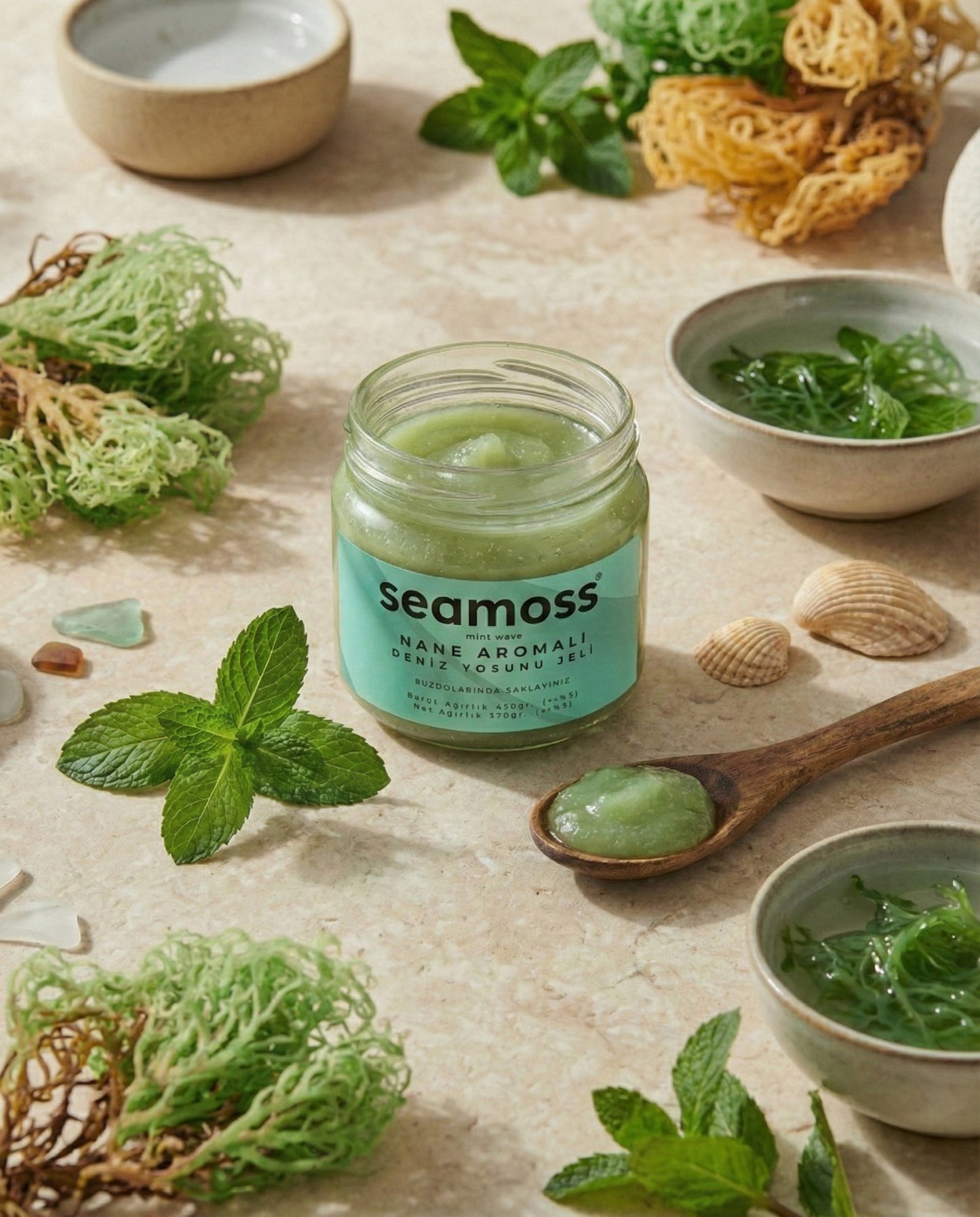 Seamoss Nane Aromalı Deniz Yosunu Jeli İkili Paket