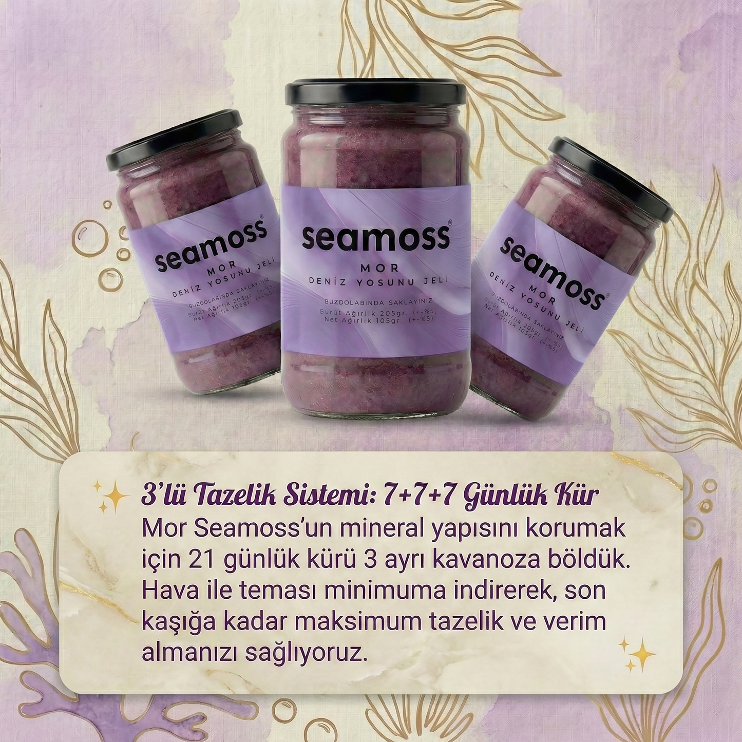 Seamoss Mor Deniz Yosunu Jeli