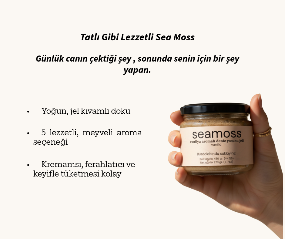 Seamoss Vanilya Aromalı Deniz Yosunu Jeli İkili Paket