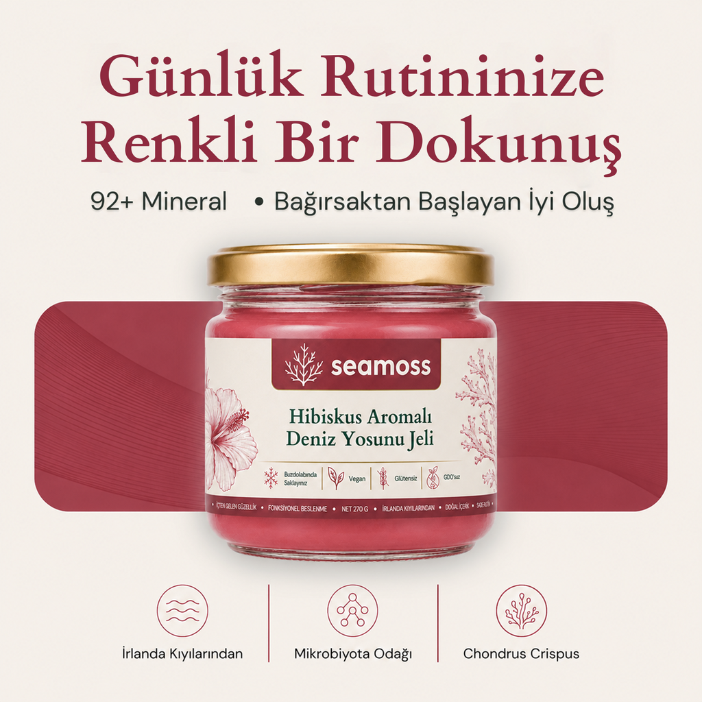 Sea Moss Hibiskus Aromalı Deniz Yosunu Jeli