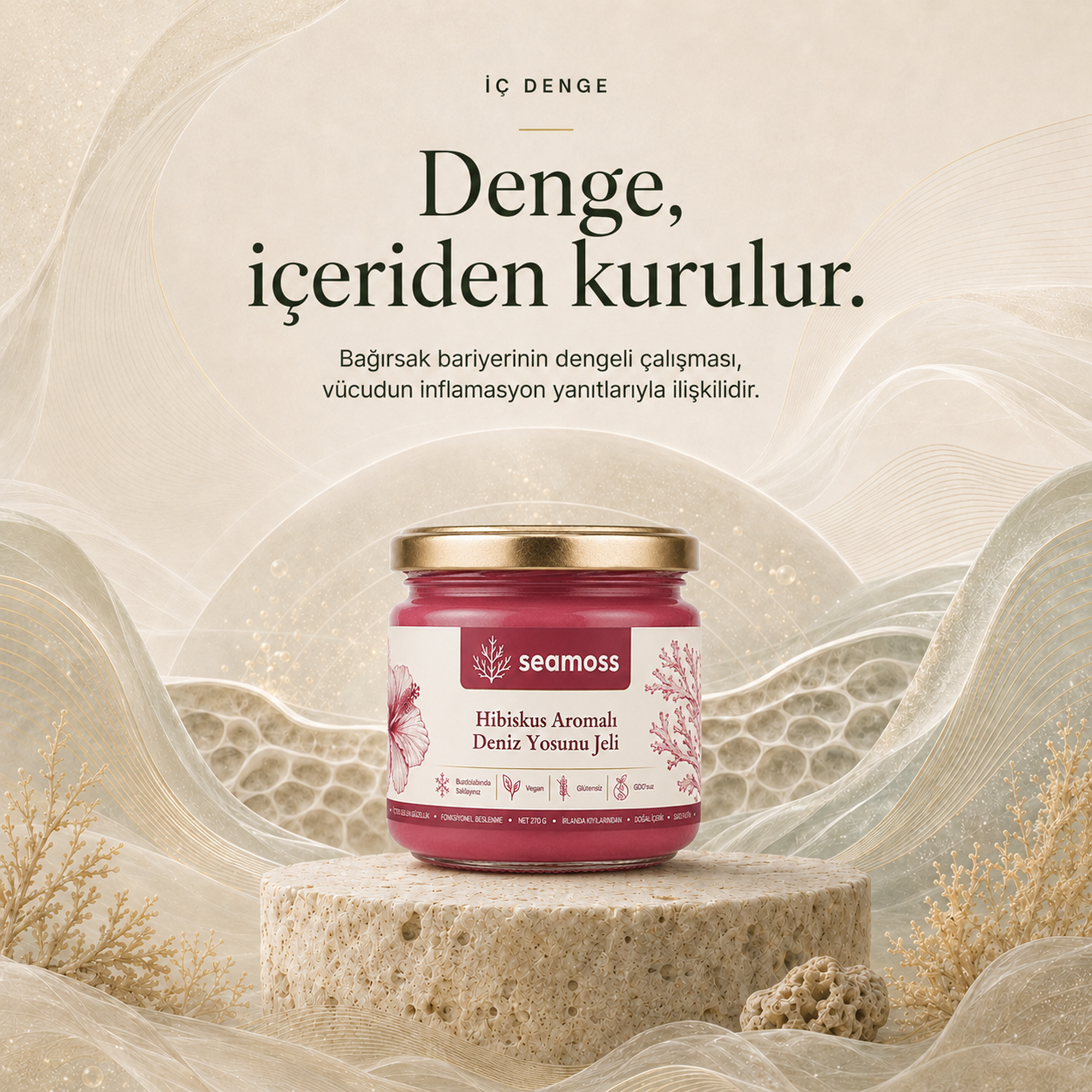 Sea Moss Hibiskus Aromalı Deniz Yosunu Jeli