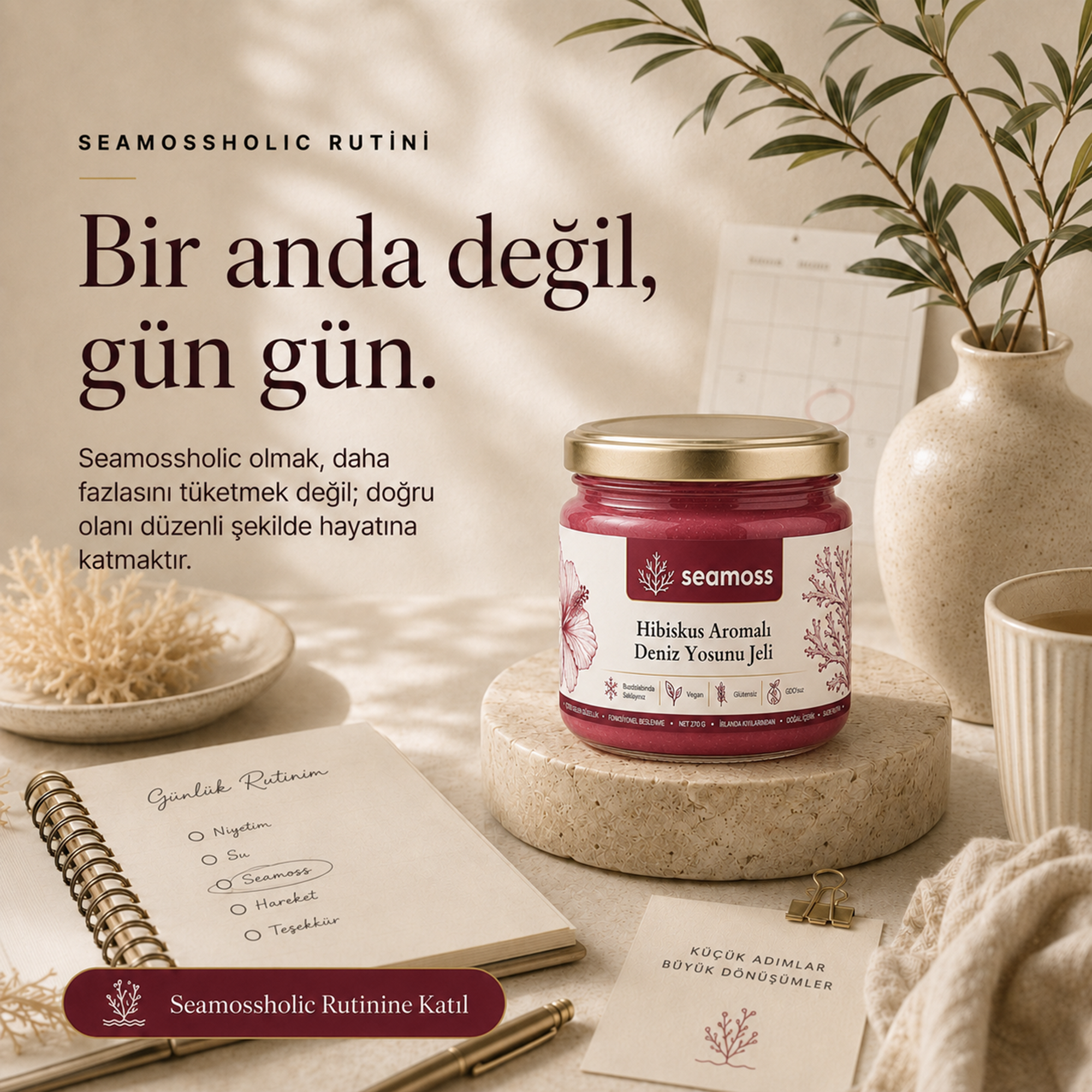 Sea Moss Hibiskus Aromalı Deniz Yosunu Jeli