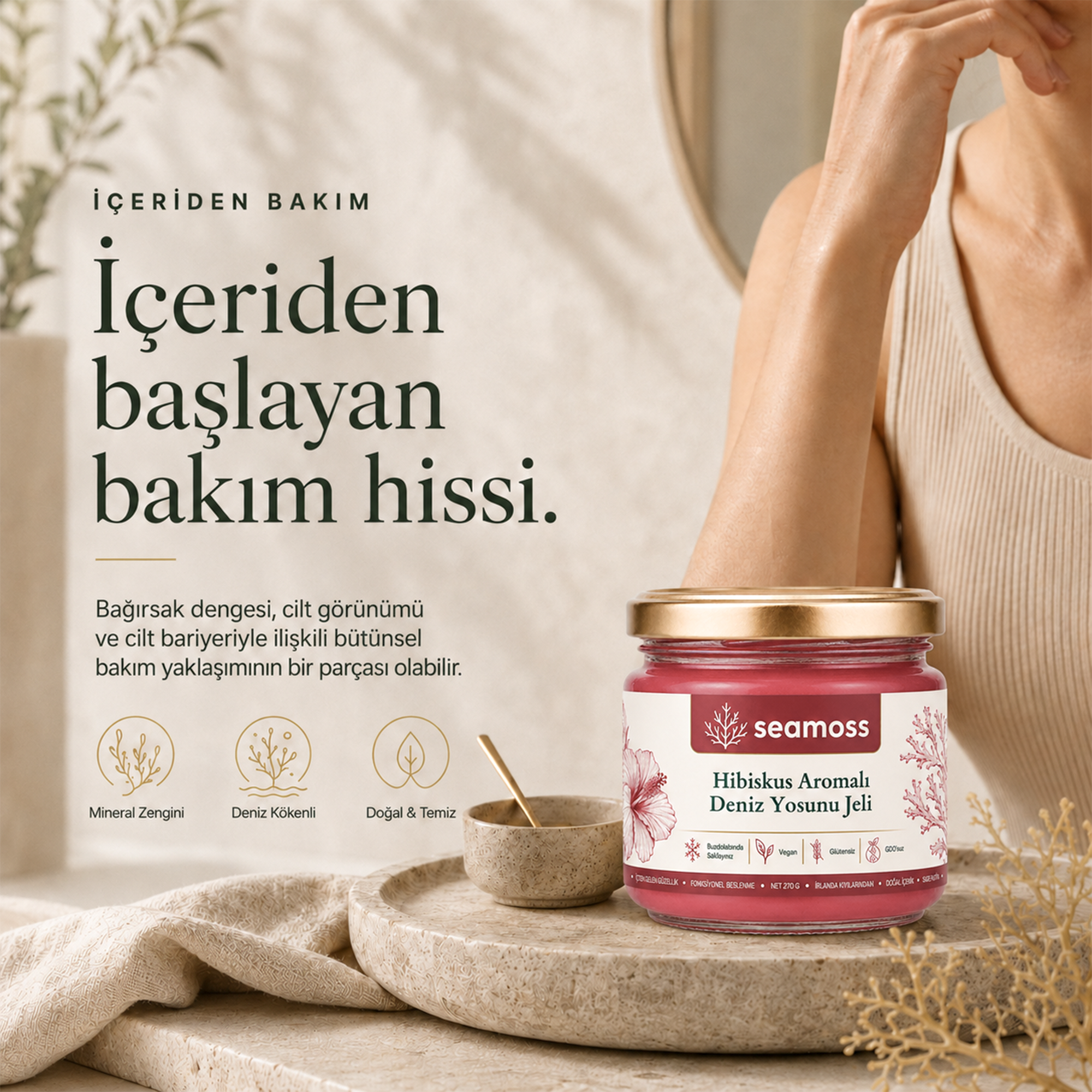 Sea Moss Hibiskus Aromalı Deniz Yosunu Jeli