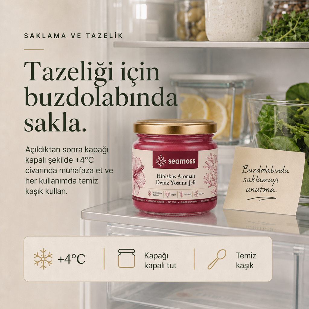 Sea Moss Hibiskus Aromalı Deniz Yosunu Jeli