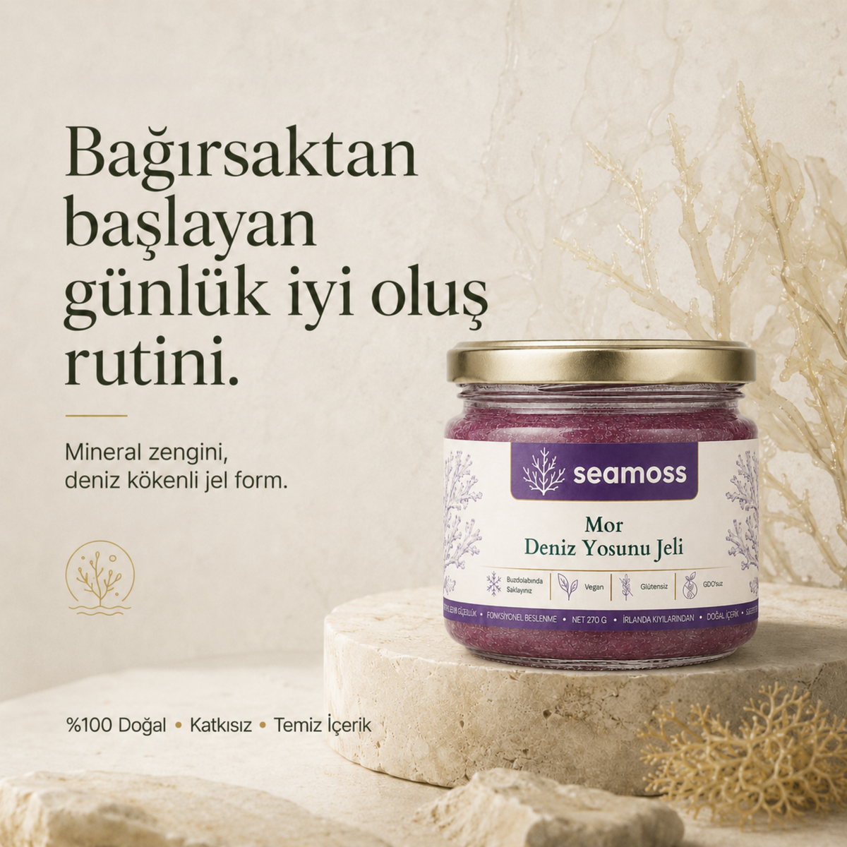Sea Moss Mor Deniz Yosunu Jeli