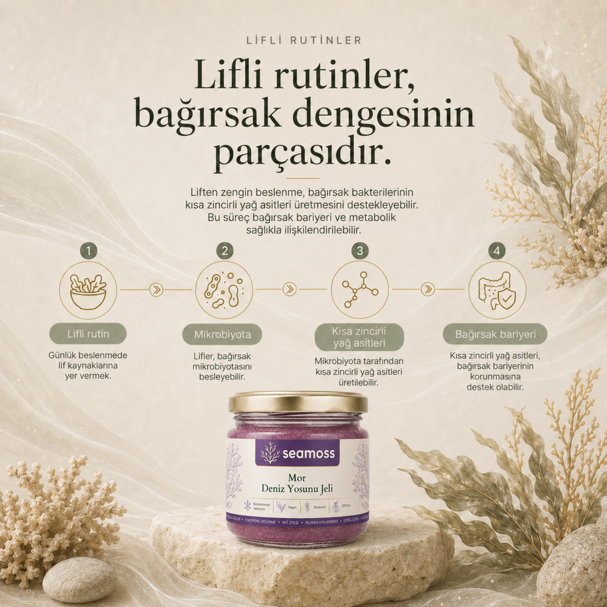 Sea Moss Mor Deniz Yosunu Jeli