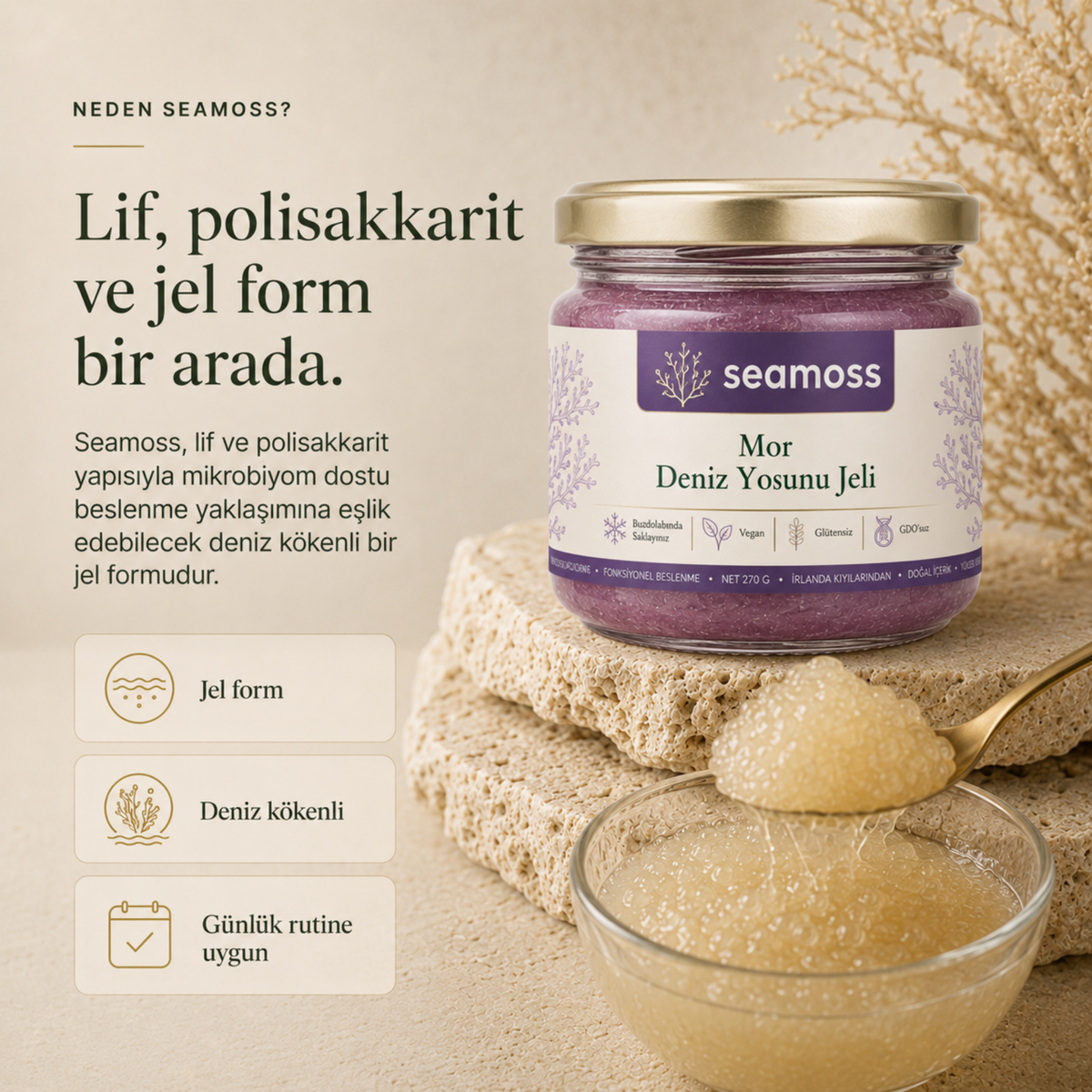 Sea Moss Mor Deniz Yosunu Jeli