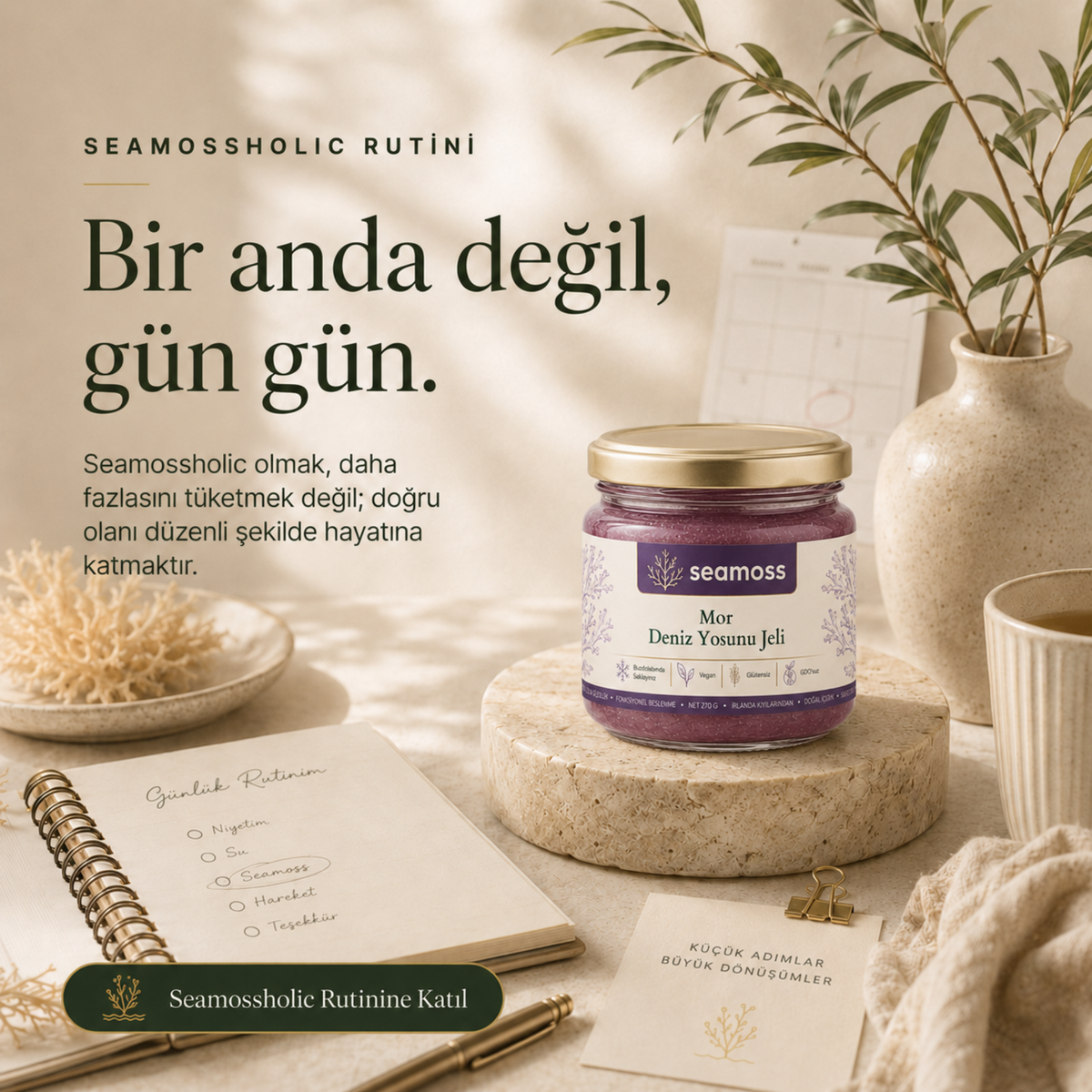 Sea Moss Mor Deniz Yosunu Jeli