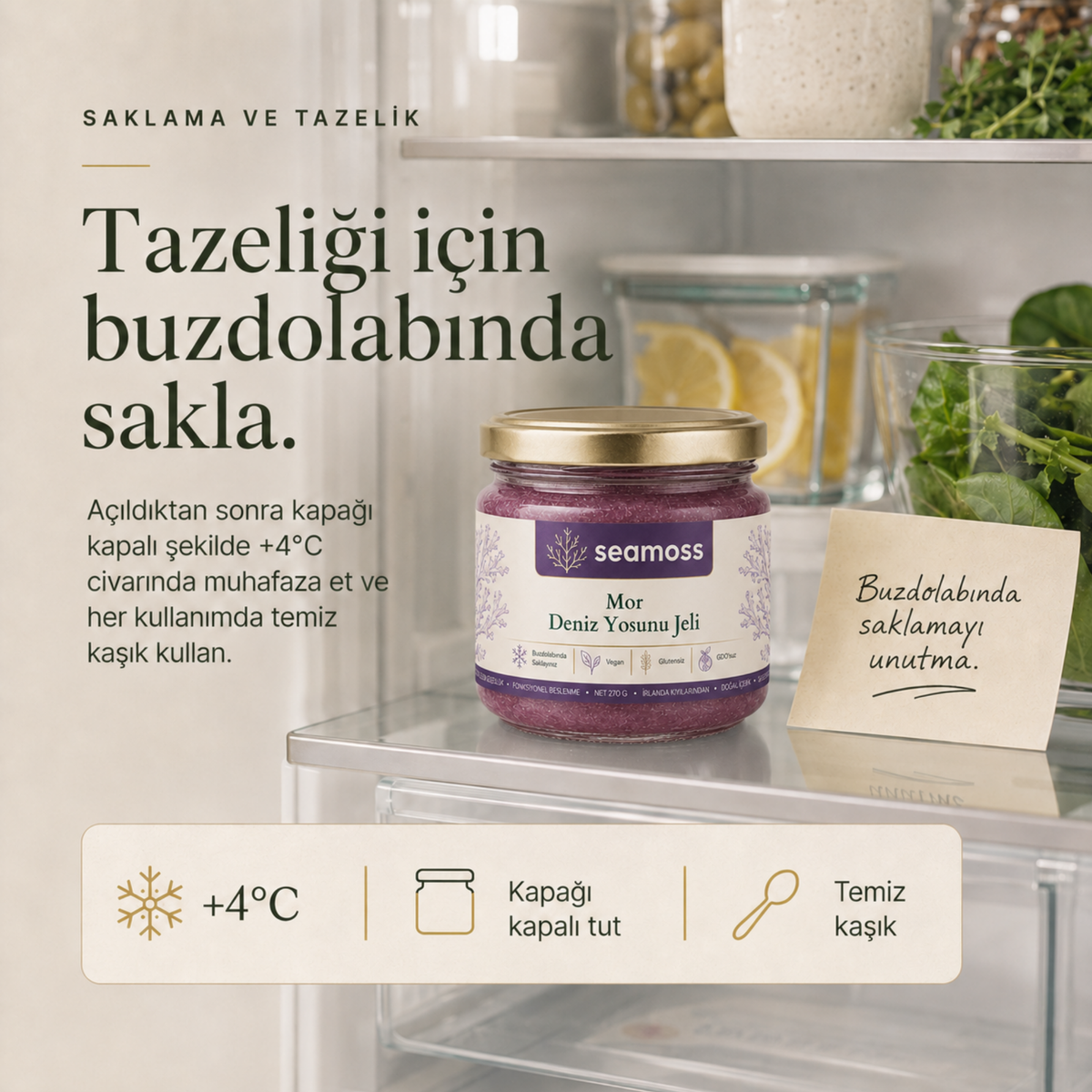 Sea Moss Mor Deniz Yosunu Jeli