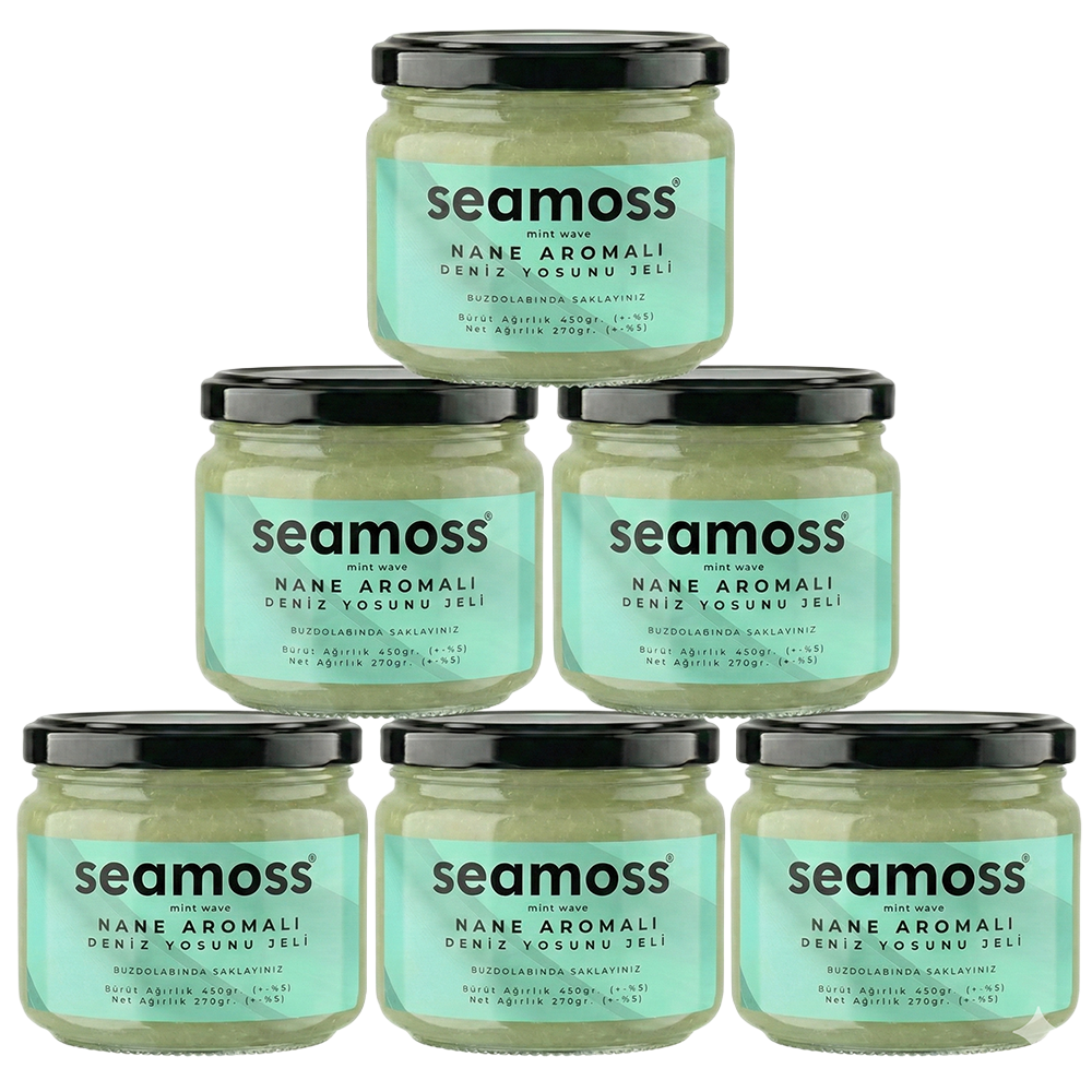 Seamoss Nane Aromalı Deniz Yosunu Jeli Altılı Paket