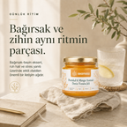 Bağırsak ve zihin dengesi temalı yaşam tarzı görseli, Portakal & Mango Aromalı Deniz Yosunu Jeli
