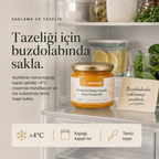 Portakal & Mango Aromalı Deniz Yosunu Jeli için tazelik amaçlı +4°C buzdolabında saklama talimatı görseli