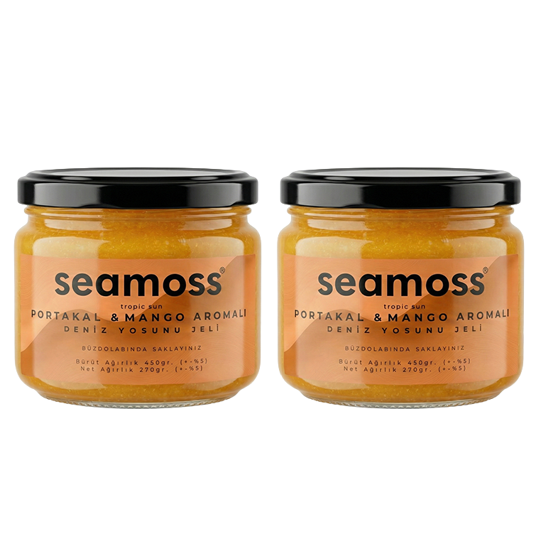 Seamoss Portakal & Mango Aromalı Deniz Yosunu Jeli İkili Paket