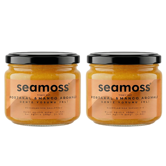 Seamoss Portakal & Mango Aromalı Deniz Yosunu Jeli İkili Paket