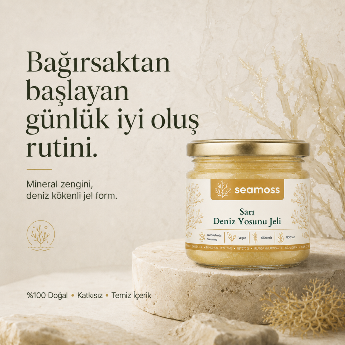 Sea Moss Sarı Deniz Yosunu Jeli