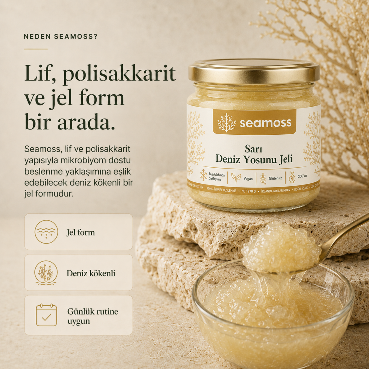 Sea Moss Sarı Deniz Yosunu Jeli