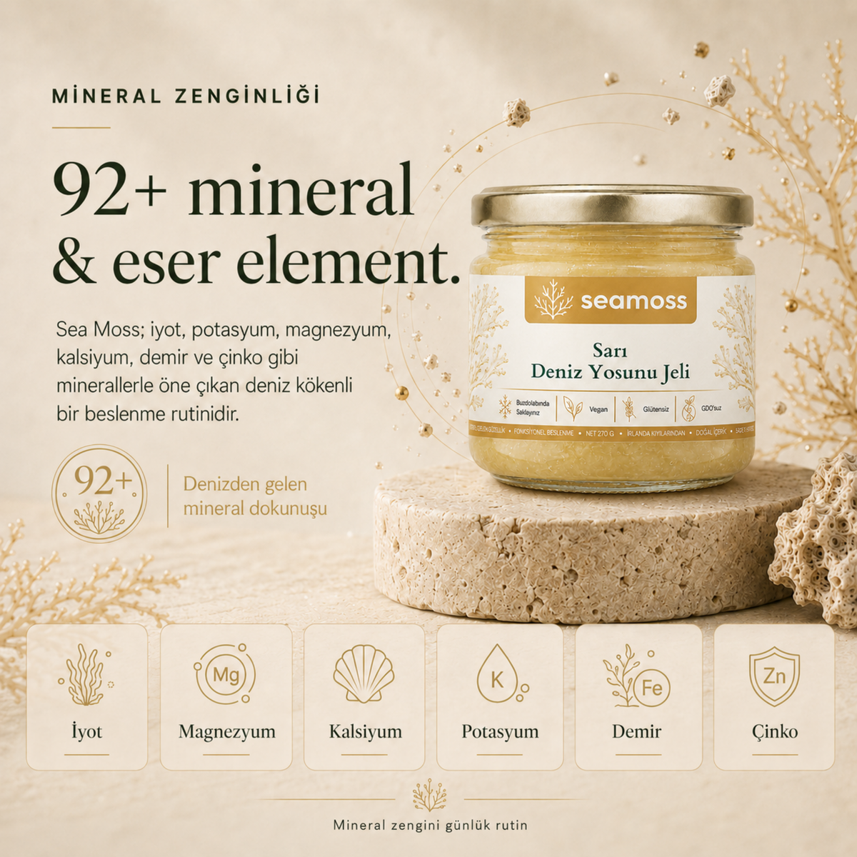 Sea Moss Sarı Deniz Yosunu Jeli