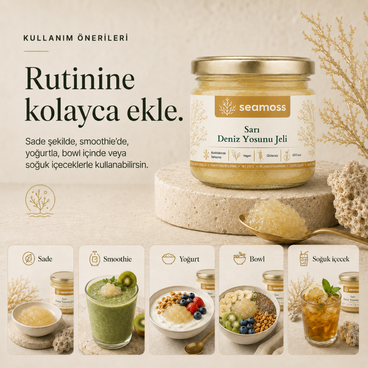 Sea Moss Sarı Deniz Yosunu Jeli