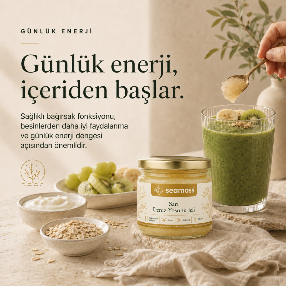 Sea Moss Sarı Deniz Yosunu Jeli