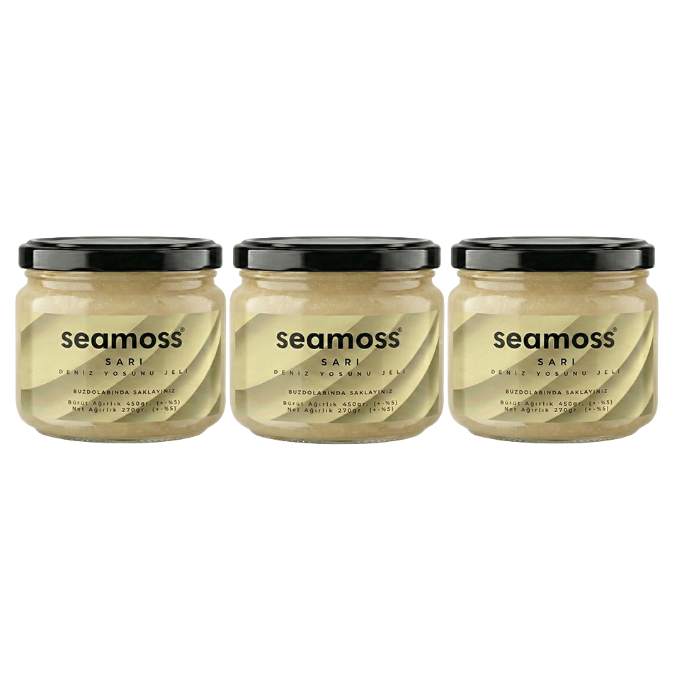 Seamoss Sarı Deniz Yosunu Jeli Üçlü Paket