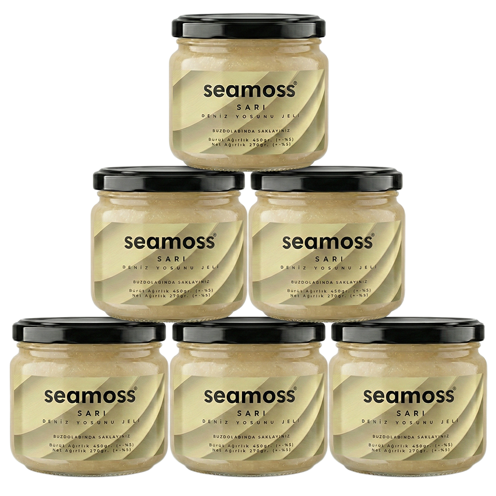 Seamoss Sarı Deniz Yosunu Jeli Altılı Paket