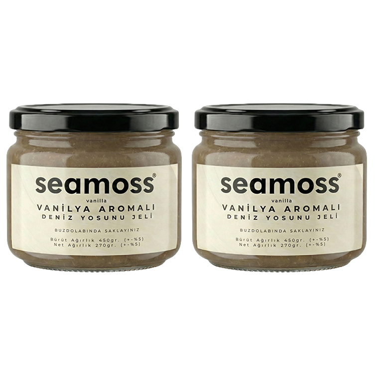 Seamoss Vanilya Aromalı Deniz Yosunu Jeli İkili Paket