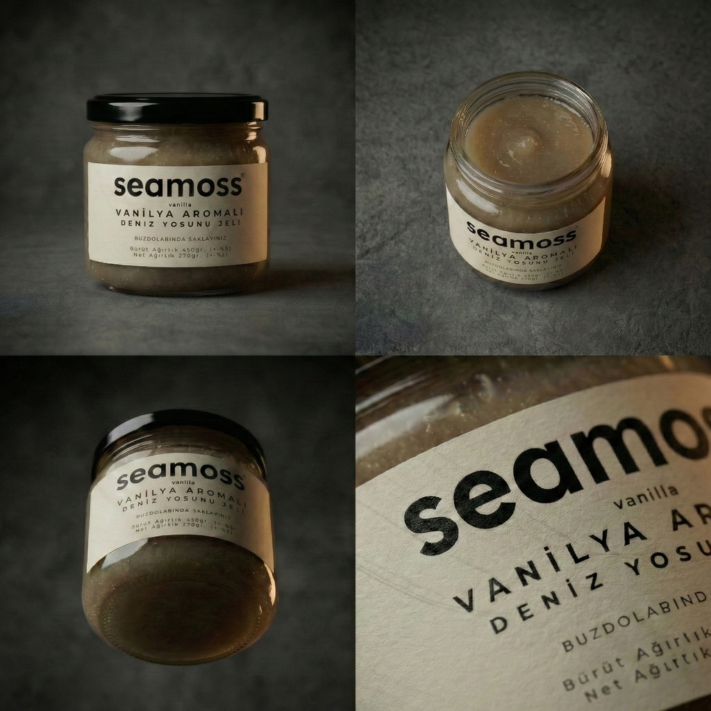 Seamoss Vanilya Aromalı Deniz Yosunu Jeli Altılı Paket