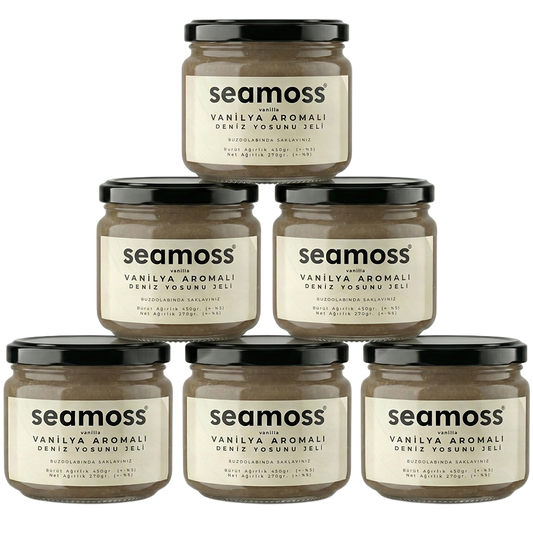 Seamoss Vanilya Aromalı Deniz Yosunu Jeli Altılı Paket